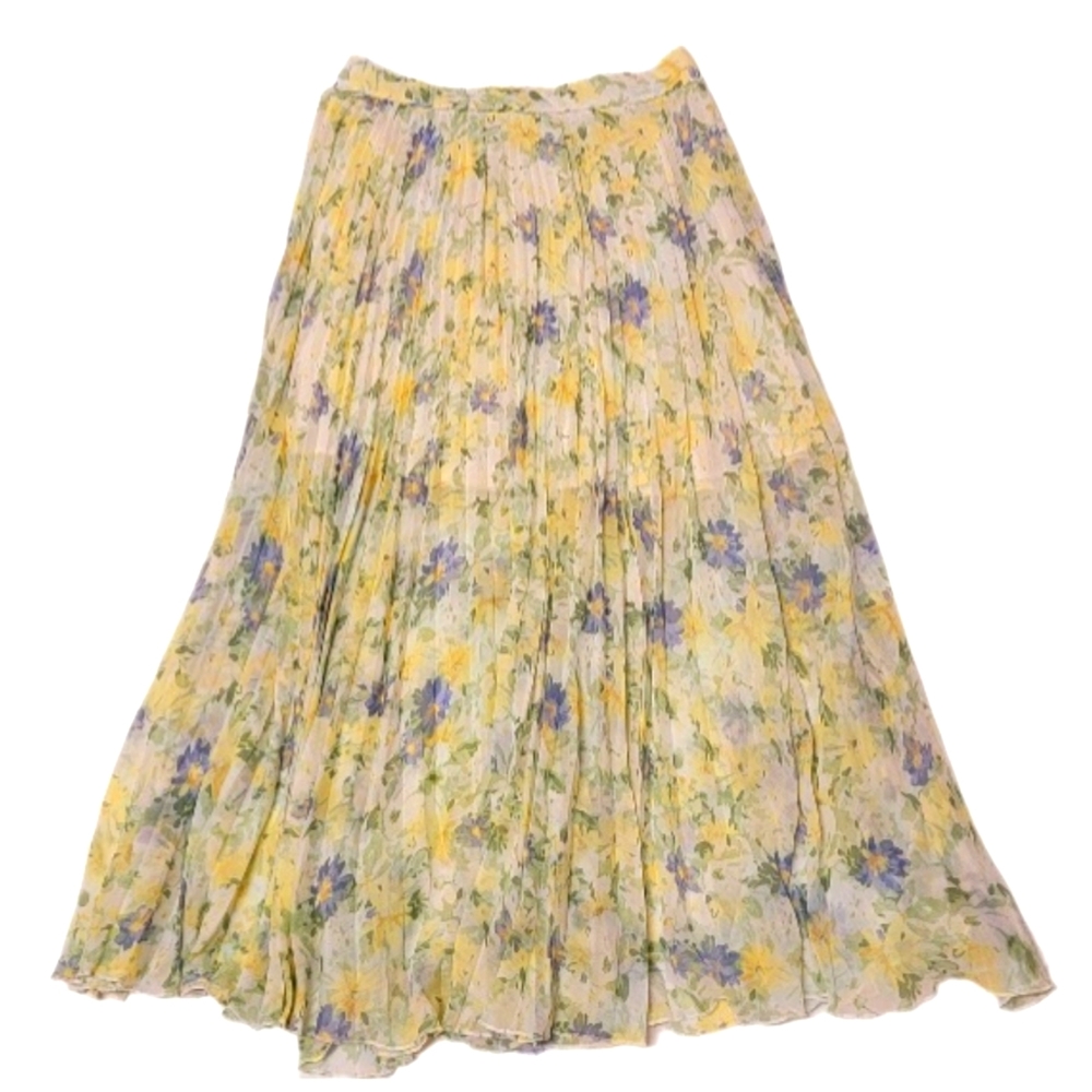 Abercrombie and Fitch Pleated Floral Maxi Skirt.